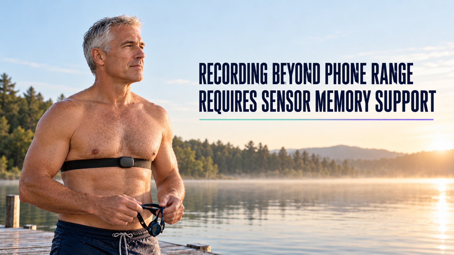 Recording beyond phone range requires sensor memory support