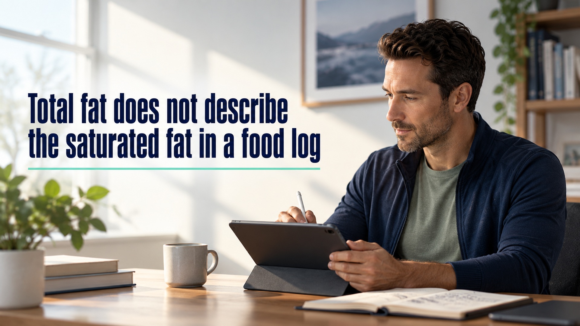Total fat does not describe the saturated fat in a food log
