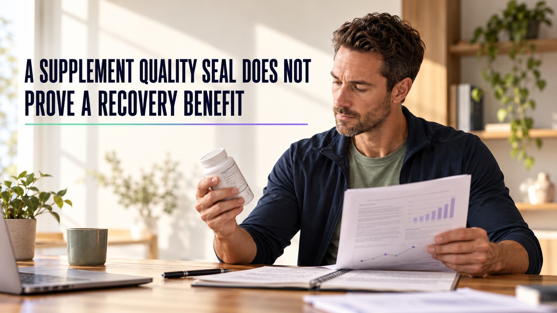 A supplement quality seal does not prove a recovery benefit