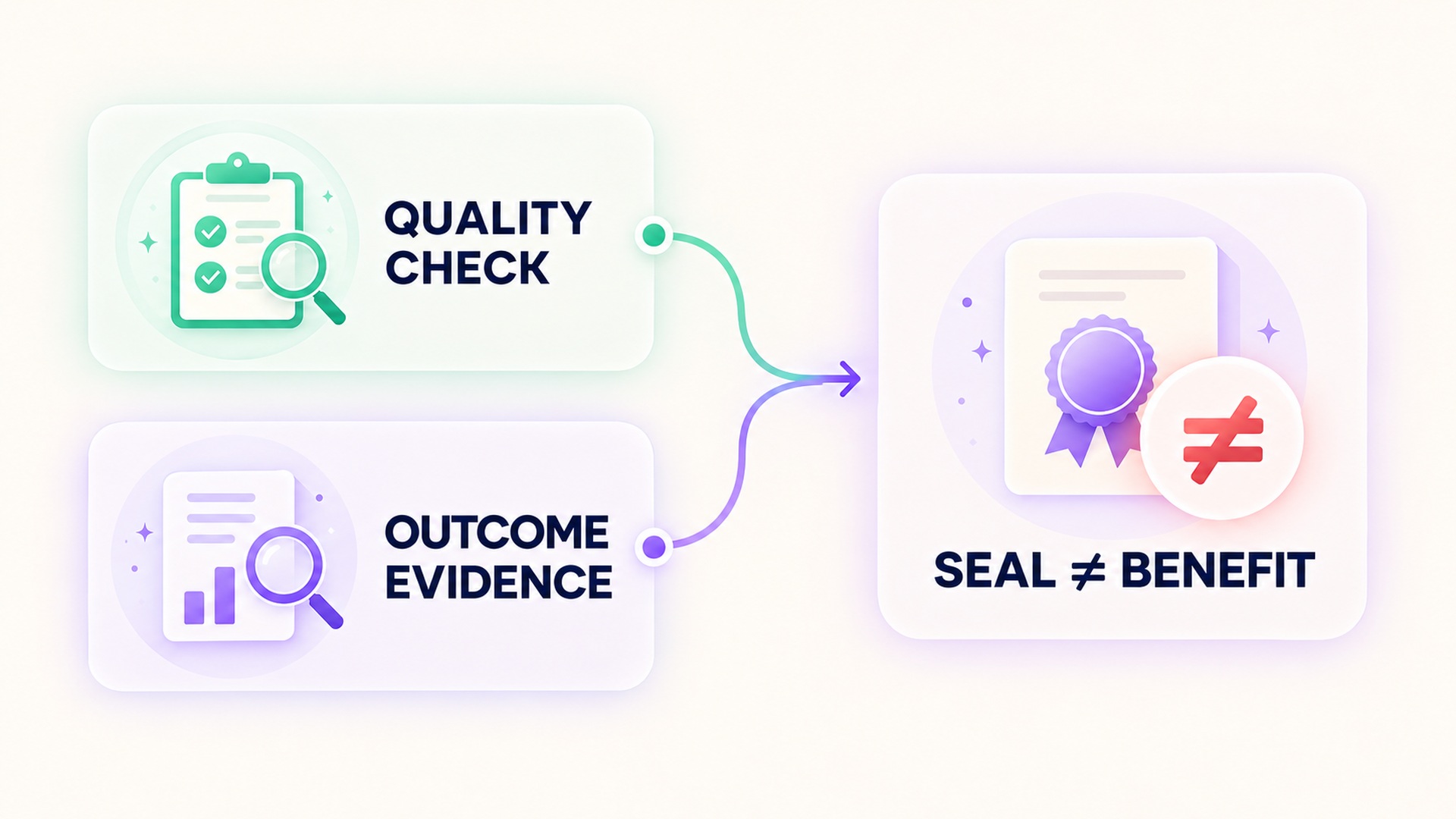 A quality check is not proof of a recovery benefit.