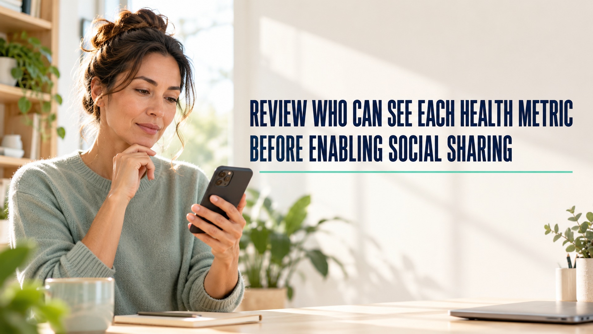 Review who can see each health metric before enabling social sharing