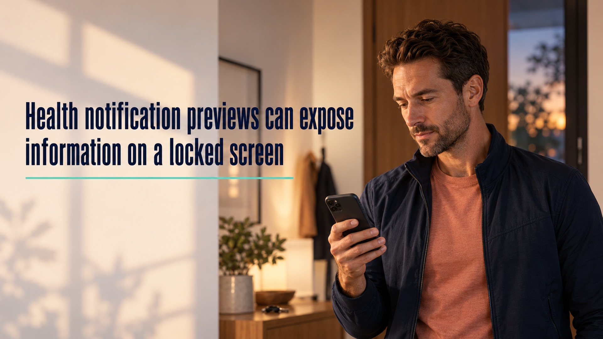 Health notification previews can expose information on a locked screen