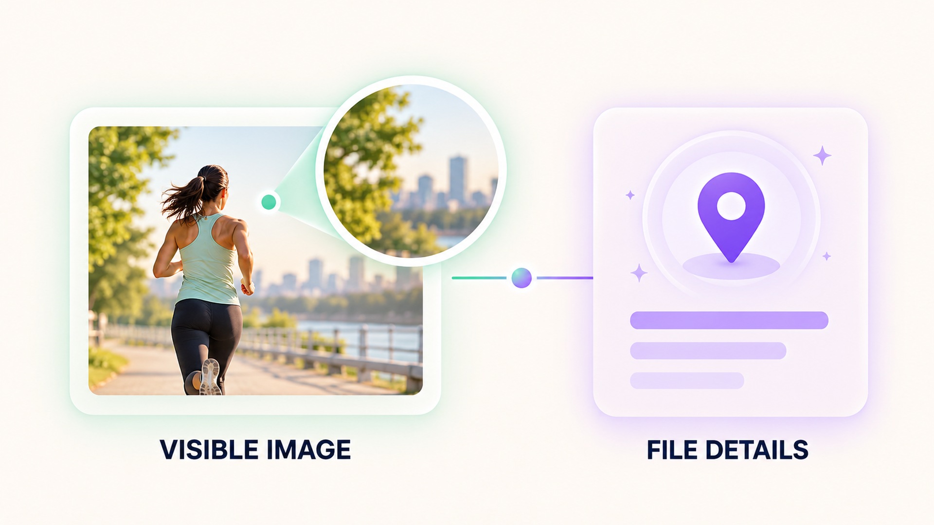A photo’s visible contents and file details are separate privacy checks.