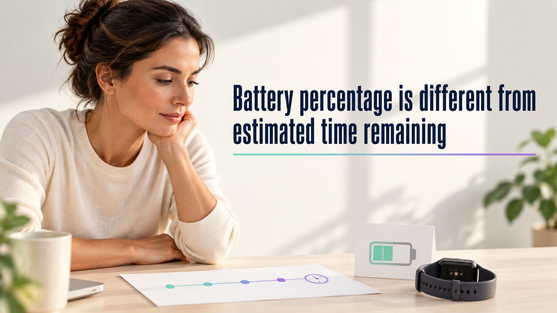 Battery percentage is different from estimated time remaining